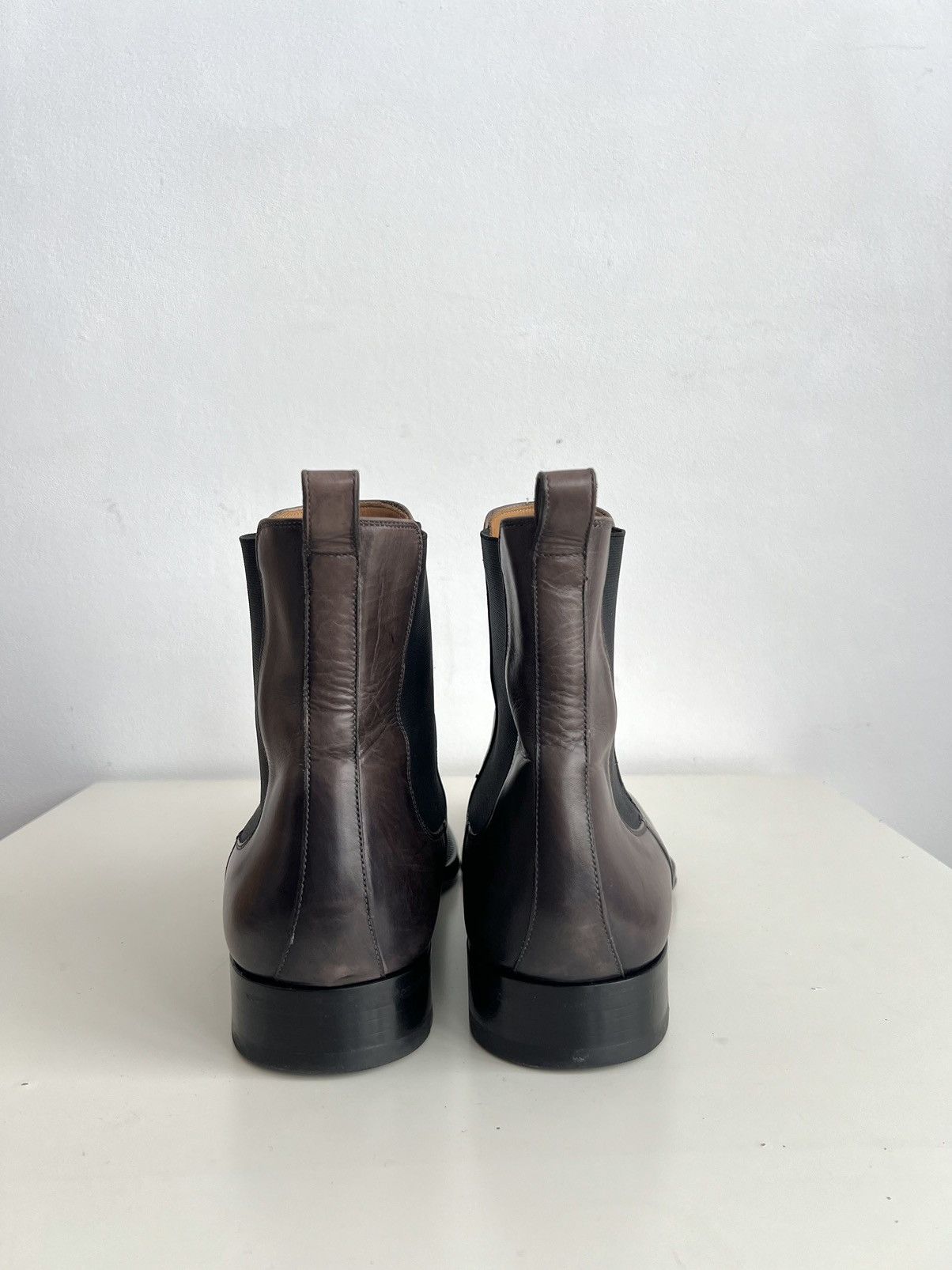 Berluti Luxury Magnanni Lonny Leather Chelsea Boots Grey Size US 11 / EU 44 - 17 Thumbnail