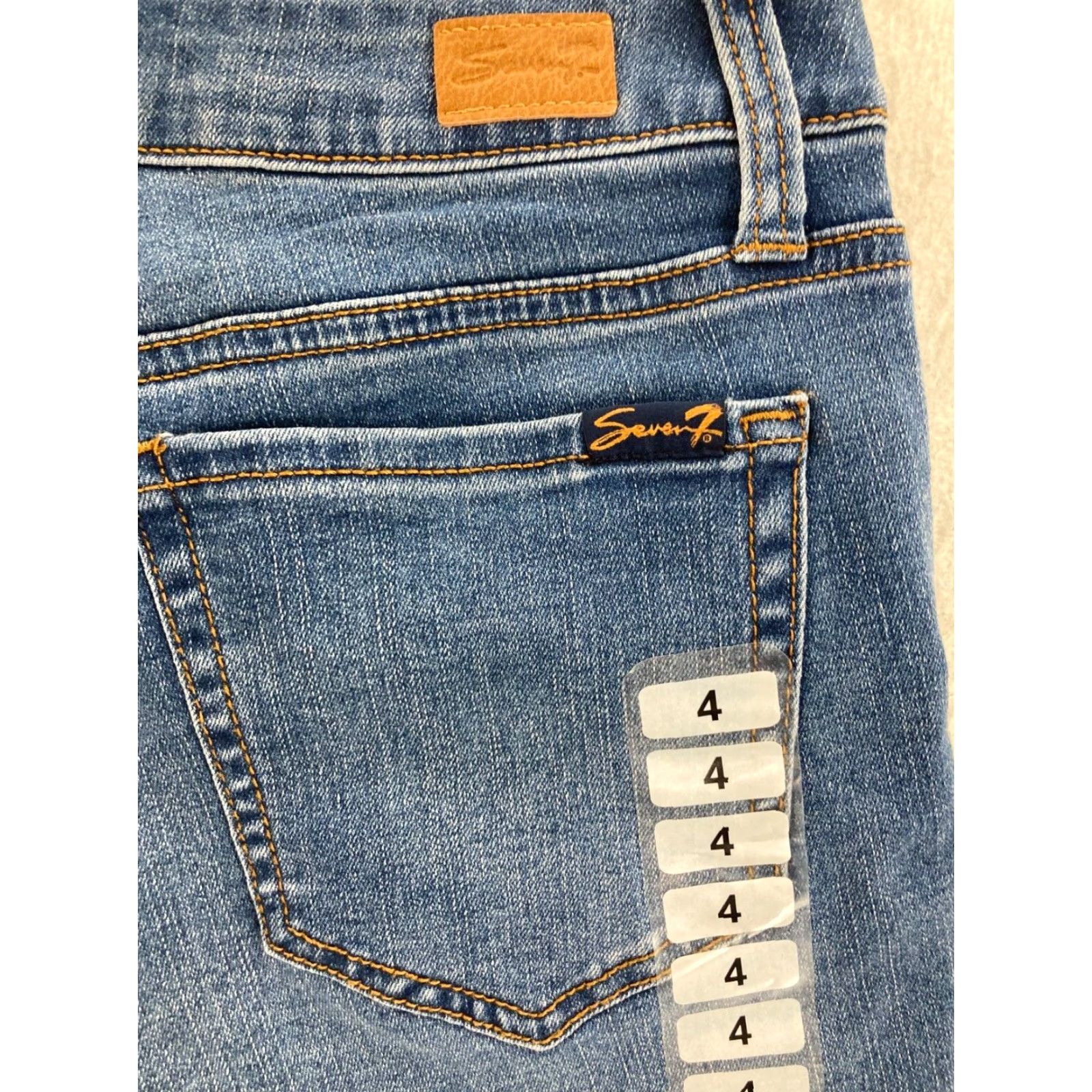 Vintage VINTAGE Seven7 Bermuda Shirt Women 4 Blue Denim Dark Wash 80s 90s Size 27" / US 4 / IT 40 - 7 Thumbnail