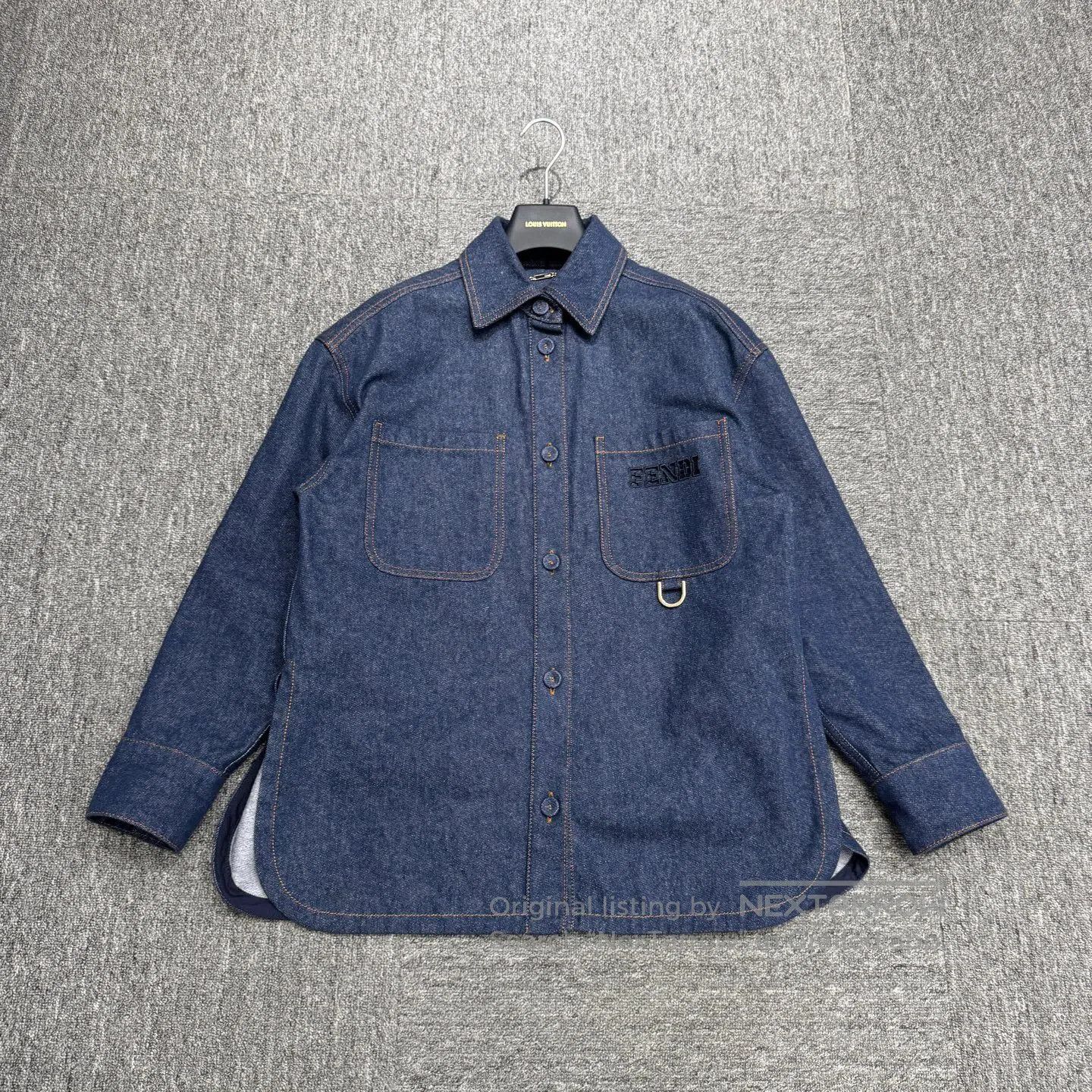 Fendi FENDI Hollow letter denim shirt| Size US XS / EU 42 / 0 - 1 Thumbnail