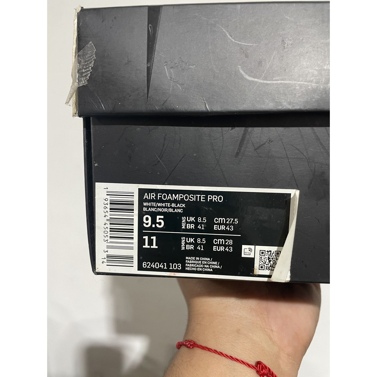 Nike NIKE AIR FOAMPOSITE PRO WHITE BLACK UNI RED SIZE 9.5 Size US 9.5 / EU 42-43 - 7 Thumbnail