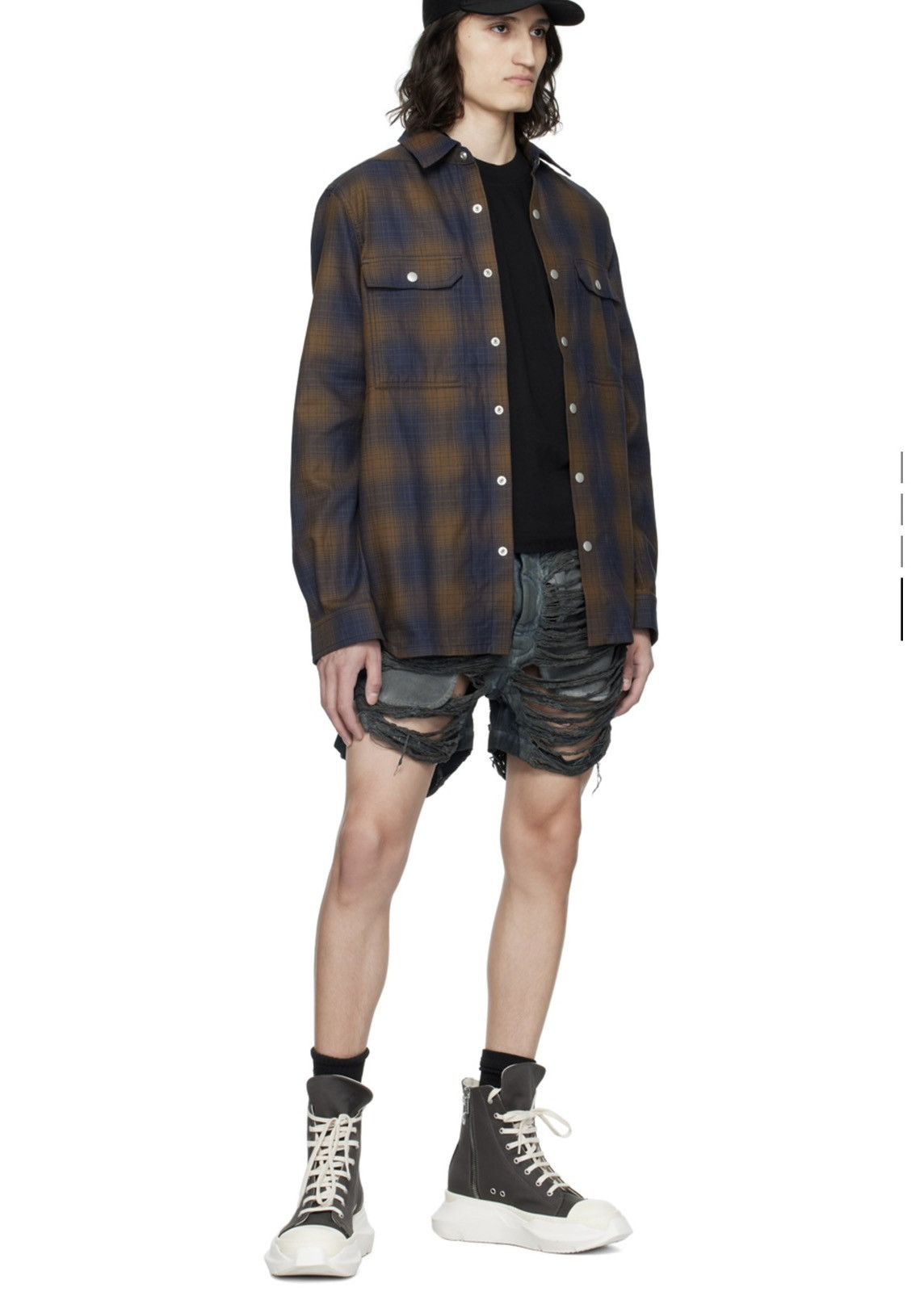 Rick Owens Drkshdw Drkshdw Distressed Cutoff Shorts Size US 31 - 6 Thumbnail