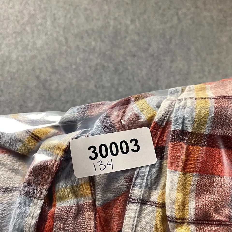 Lucky Brand Lucky Brand Top Women's Medium Orange Plaid Button Up Cotton Size M / US 6-8 / IT 42-44 - 8 Thumbnail