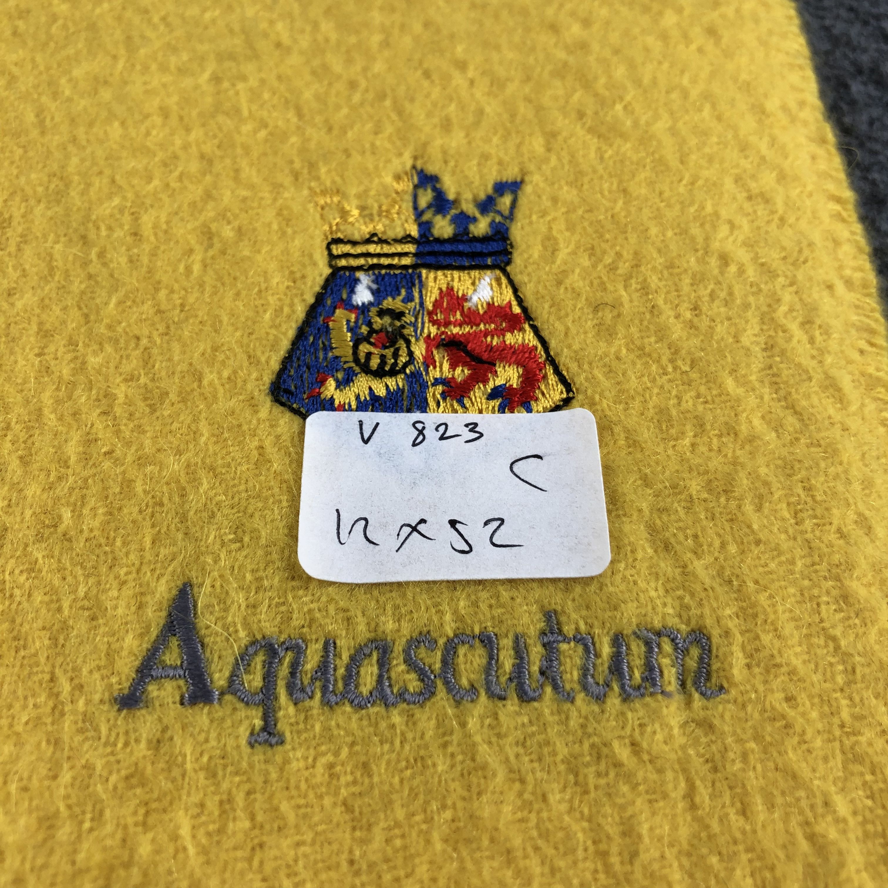 Aquascutum Aquascutum Yellow Cashmere Scarf Muffler V823 Size ONE SIZE - 6 Thumbnail