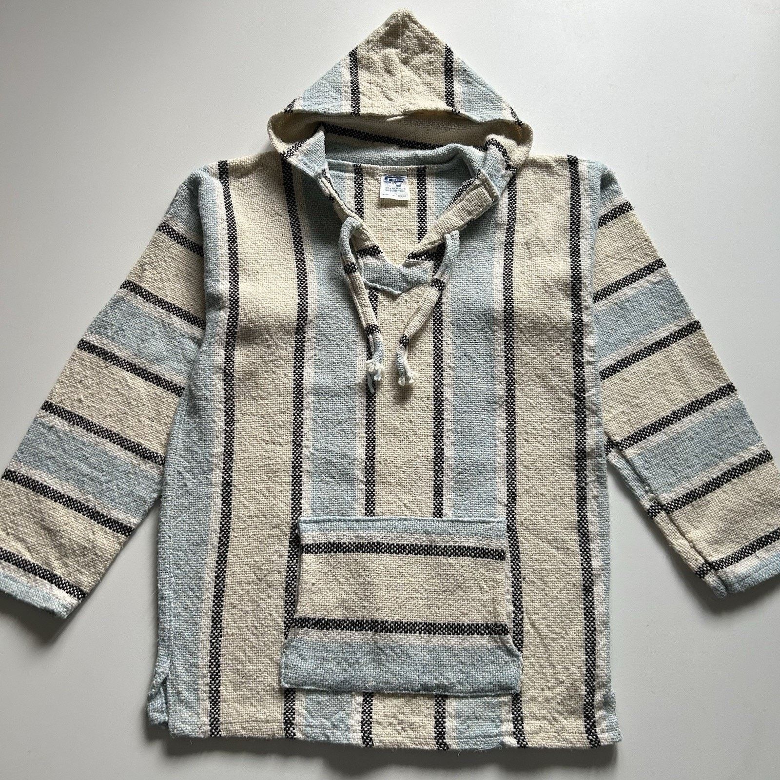 Vintage Vintage Y2K Drug Rug Pullover Poncho Baja Rasta Hoodie Large Size US L / EU 52-54 / 3 - 1 Thumbnail