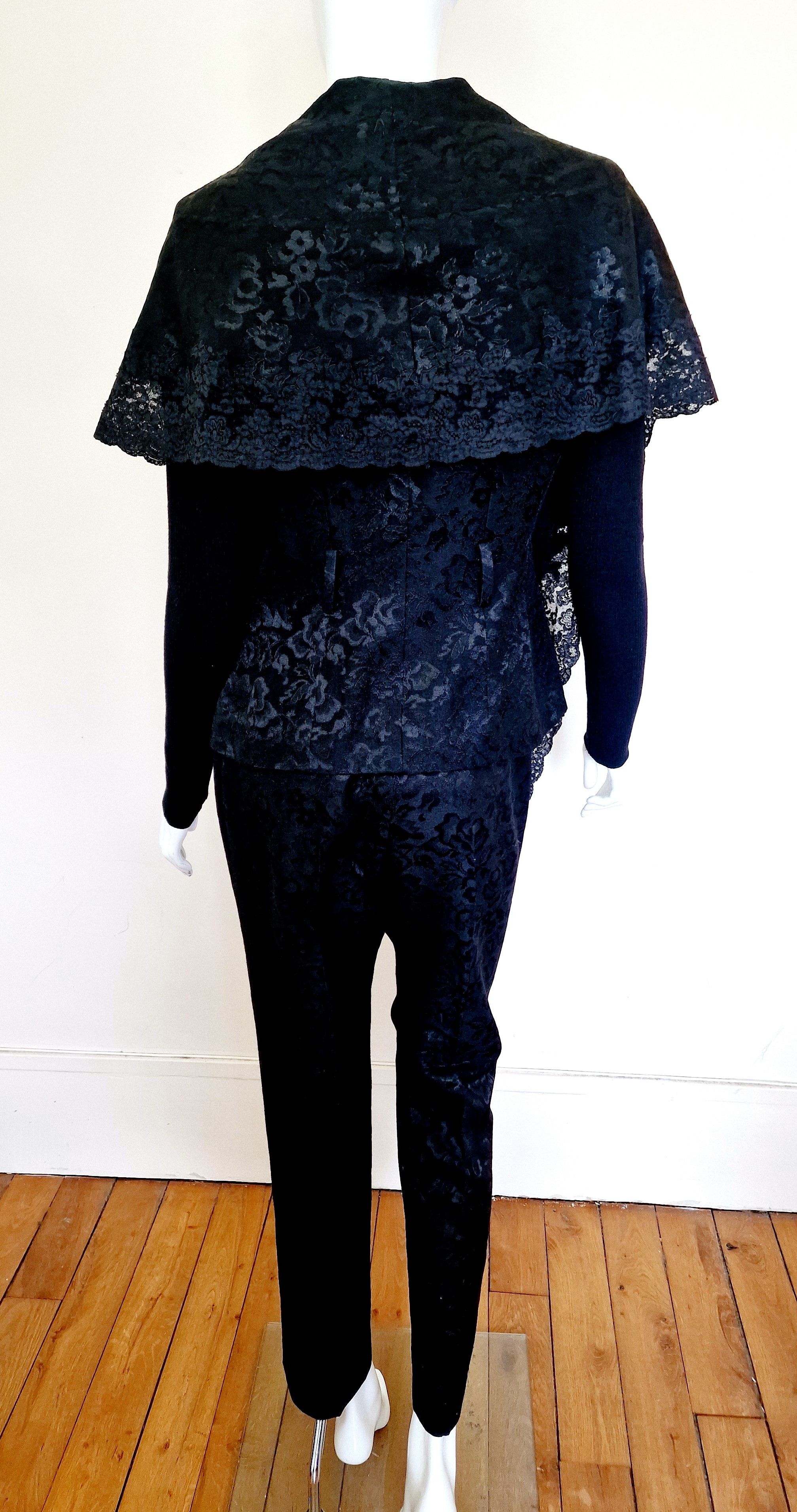 Dior Christian Dior 1998 Galliano Lace Mourning Veil Dress Suit Size M / US 6-8 / IT 42-44 - 10 Thumbnail