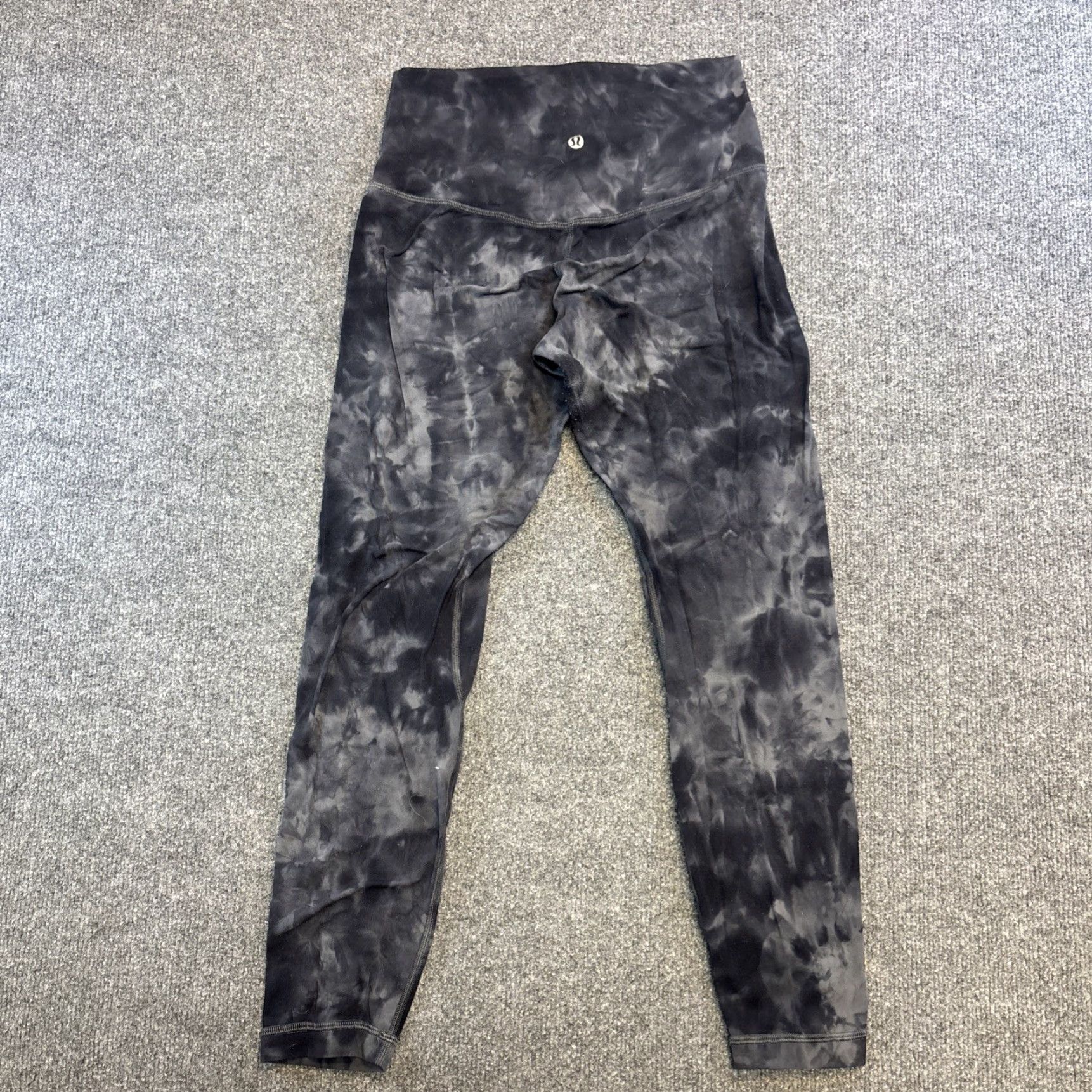 Lululemon Lululemon Leggings Camouflage Ankle High Rise Pull-On Women Size 6 Black Body Color Gray Pattern Logo Activewear 6 Regular Womens Size 28" / US 6 / IT 42 - 4 Thumbnail