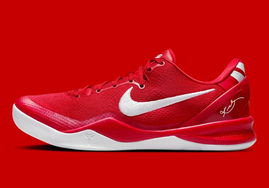 Nike 2024 NIKE KOBE 8 PROTRO UNIVERSITY RED/WHITE (10.5) Size US 10.5 / EU 43-44 - 4 Thumbnail