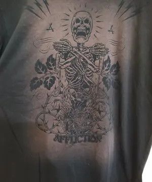Affliction Vintage Affliction Distressed design Skull Tee Y2K Grunge Size US L / EU 52-54 / 3 - 3 Thumbnail