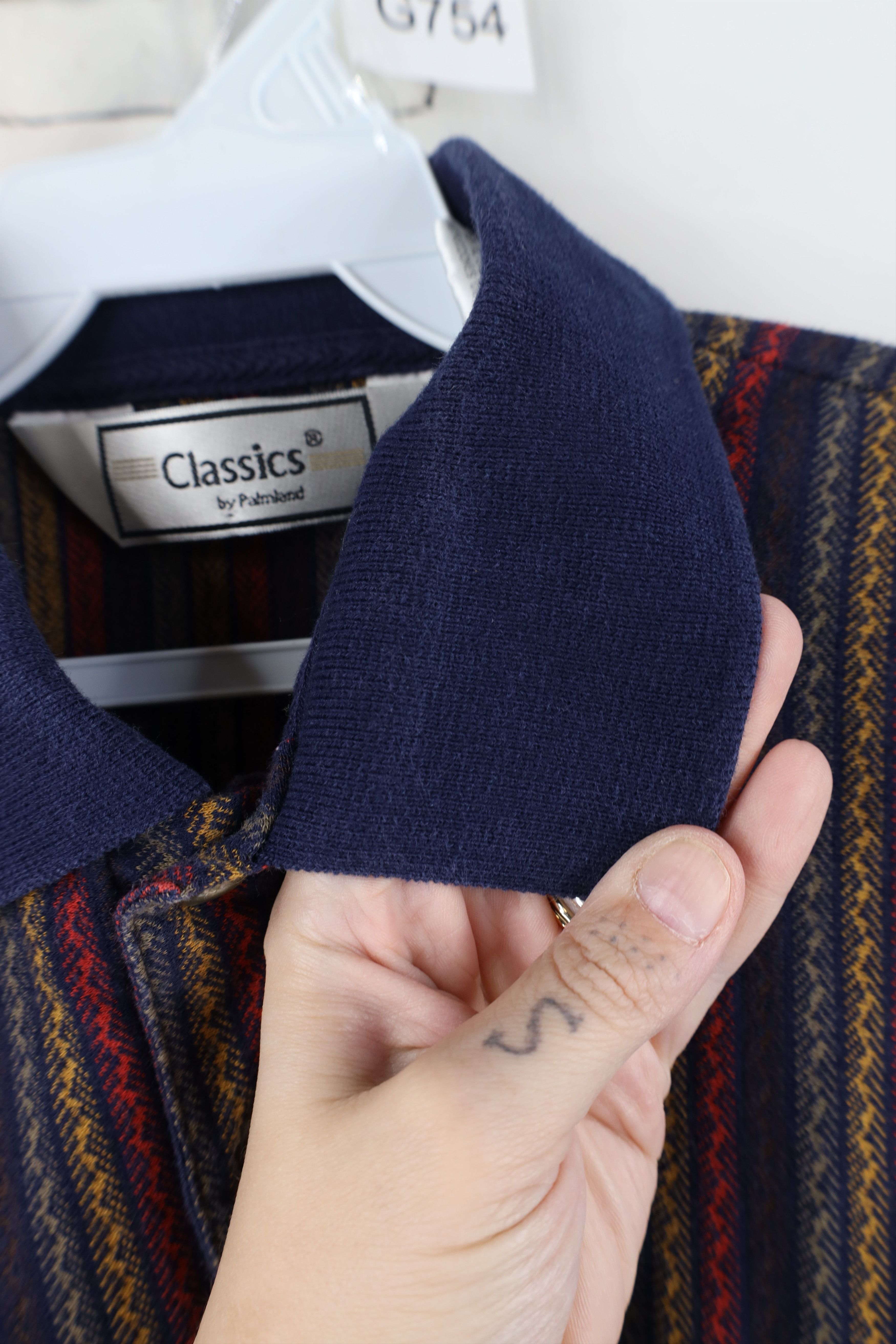 Vintage Vintage 90s Streetwear Striped Knit Pullover Polo Shirt Size US M / EU 48-50 / 2 - 5 Thumbnail