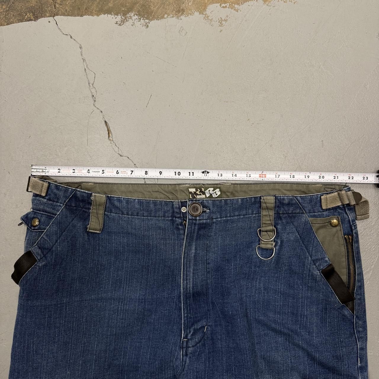 Vintage Y2K Raw Blue Baggy Cargo Jeans Military Style 42 x 31 Size US 42 / EU 58 - 6 Thumbnail