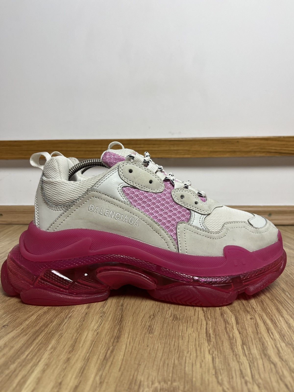 Balenciaga DDP Balenciaga Triple S Pink White Women's Sneakers Size US 9 / IT 39 - 1 Thumbnail