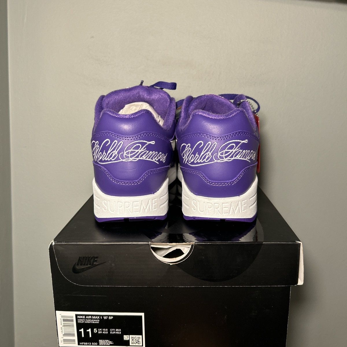 Nike × Supreme Supreme/Nike air max 1 ‘87 Size US 11.5 / EU 44-45 - 4 Thumbnail