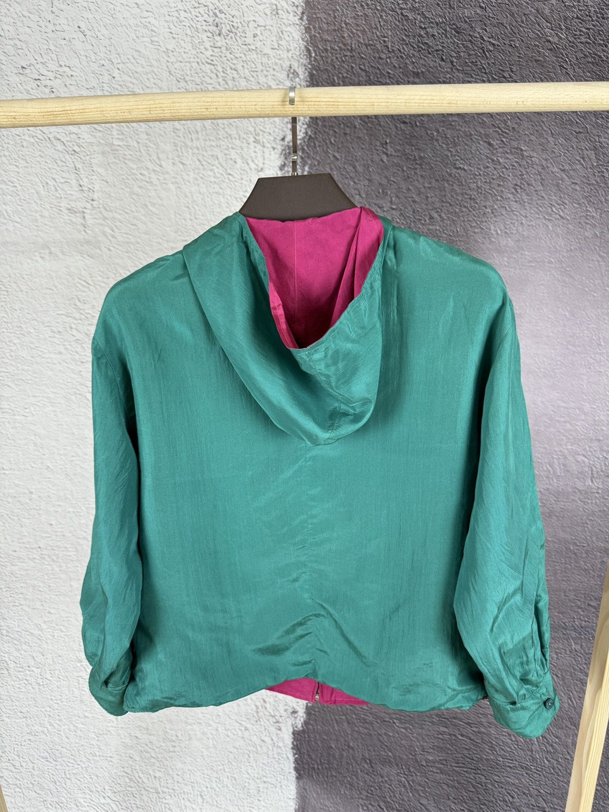 Kenzo Kenzo Paris vintage green pink silk reversible hooded jacket Size XS / US 0-2 / IT 36-38 - 11 Thumbnail