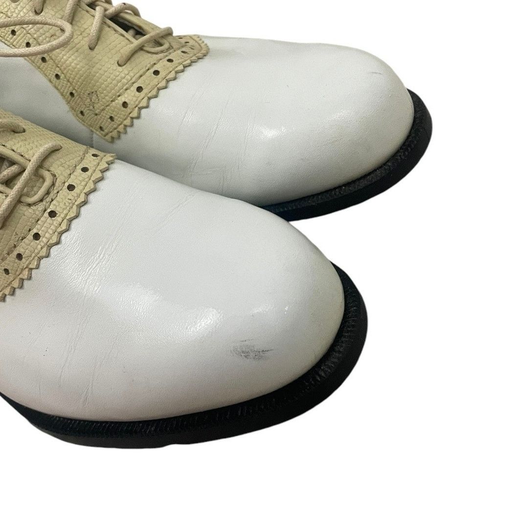 Cutter & Buck Cutter & Buck Leather White and Cream Lace Up Golf Shoes Size US 9.5 / IT 39.5 - 5 Thumbnail