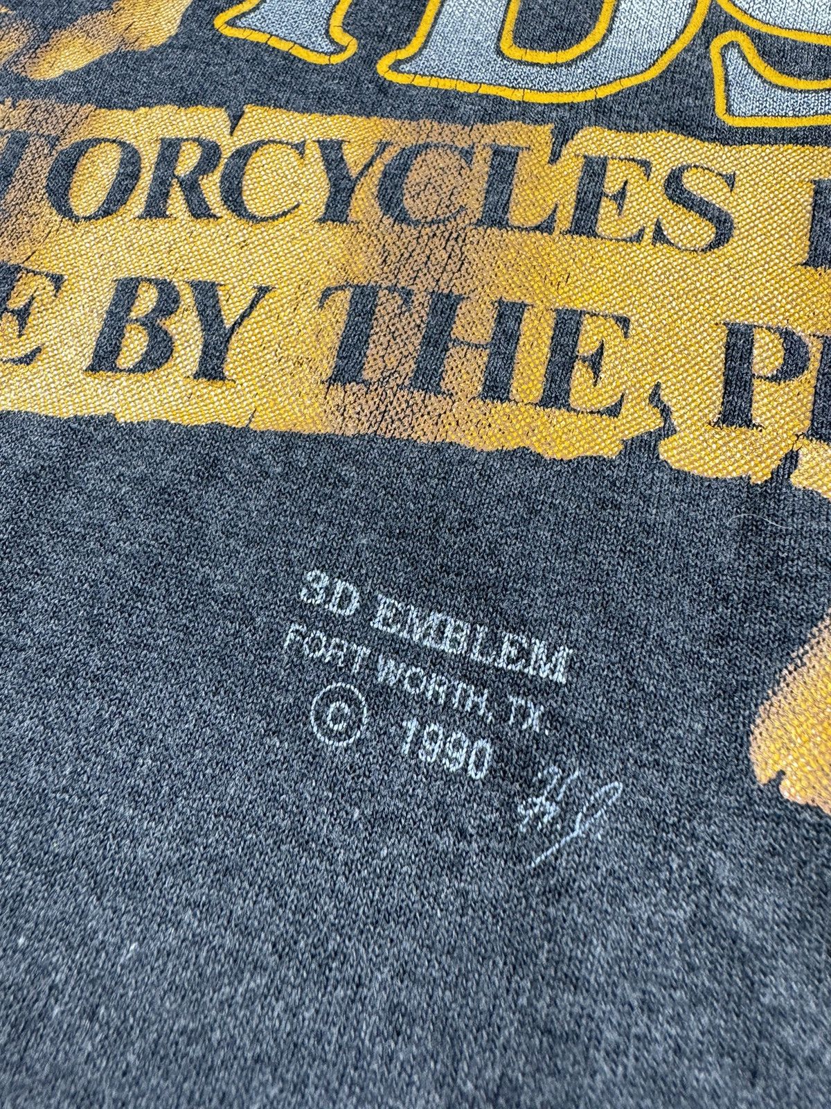 Harley Davidson 90s 1990 Harley Davidson USA Bike Eagle Print T Shirt Tee Size US XL / EU 56 / 4 - 7 Thumbnail