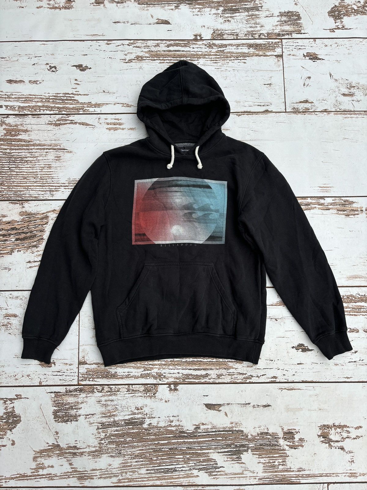Billabong × Vintage Vintage Billabong Black Hoodie Sweatshirt Sk8 Style Boxy Size US M / EU 48-50 / 2 - 1 Thumbnail