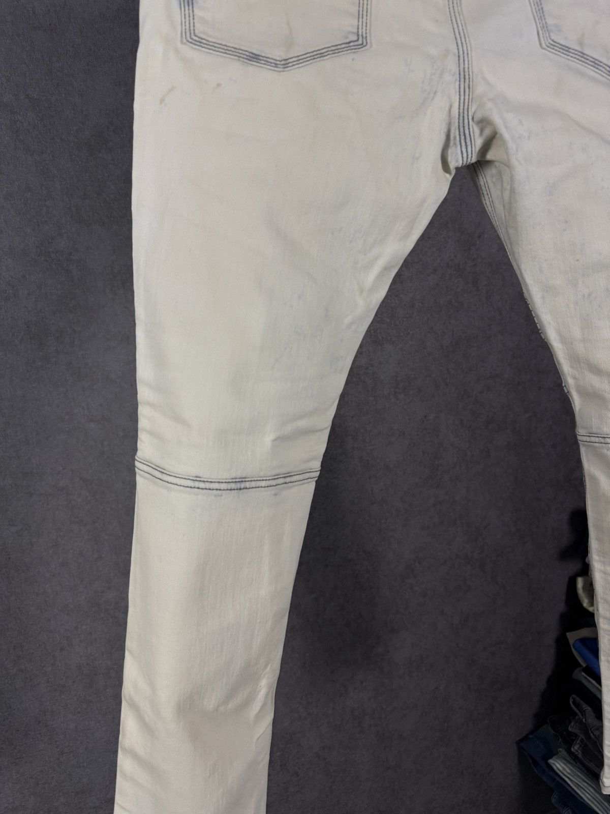 Neil Barrett Neil Barrett luxury designer biker “dirty” jeans Size US 31 - 11 Thumbnail