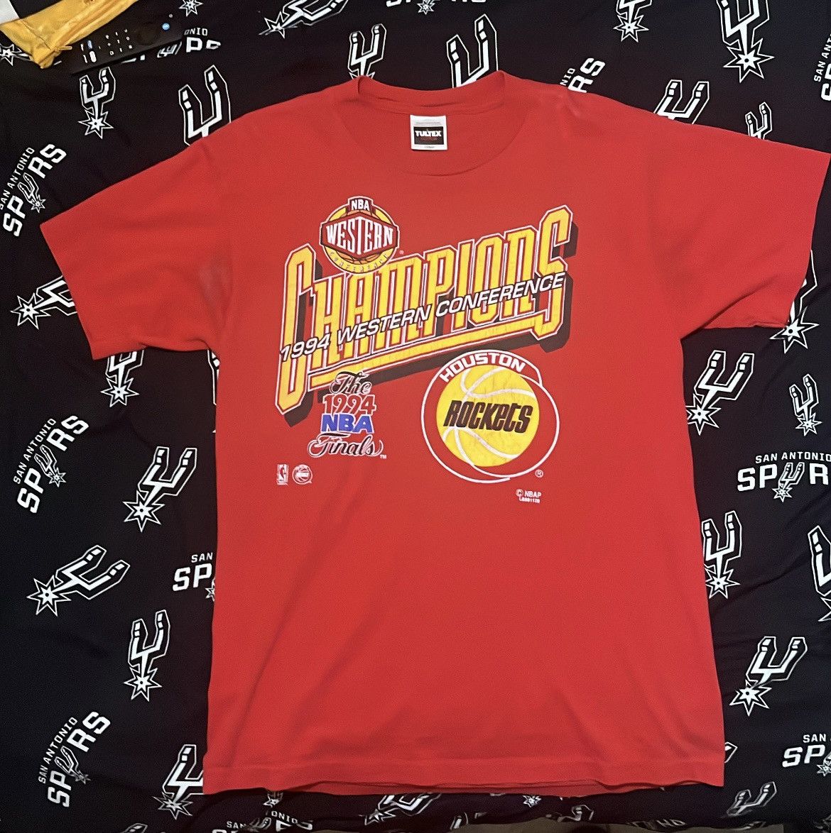 NBA × Tultex × Vintage 1994 Houston Rockets Vintage Shirt Size US L / EU 52-54 / 3 - 3 Thumbnail