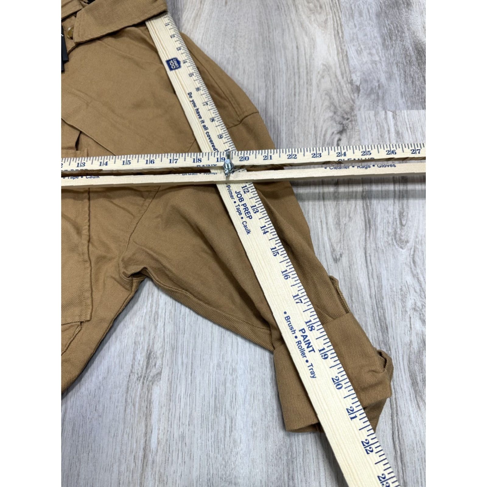 Vintage BLANKNYC Women's Jacket Brown Cotton Linen Short S NWT Roll Tab Sleeve Crop Drawstring Pockets Basic Jacket Casual Womens Size S / US 4 / IT 40 - 7 Thumbnail