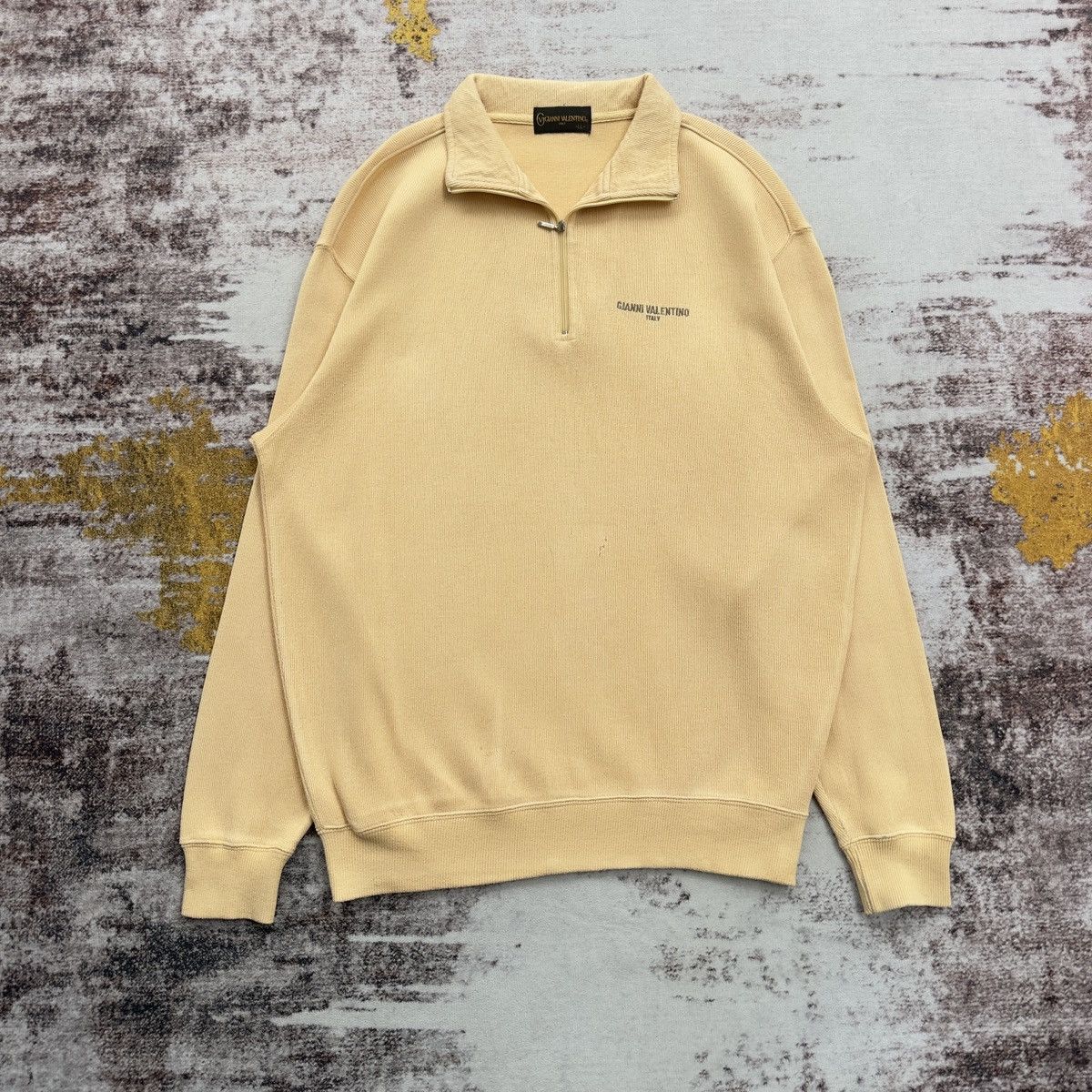 Gianni Valentino GIANNI VALENTINO Y2K MINIMALIST HALF ZIP EMBROIDERY LOGO Size US XL / EU 56 / 4 - 2 Thumbnail