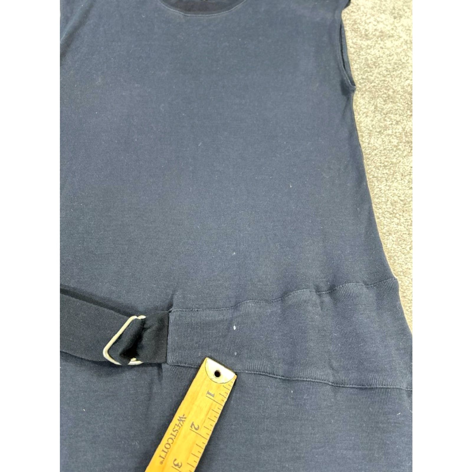 Rag & Bone RAG & BONE Midi Dress Womens XS Blue Belted Blouson Knit Size XS / US 0-2 / IT 36-38 - 5 Thumbnail