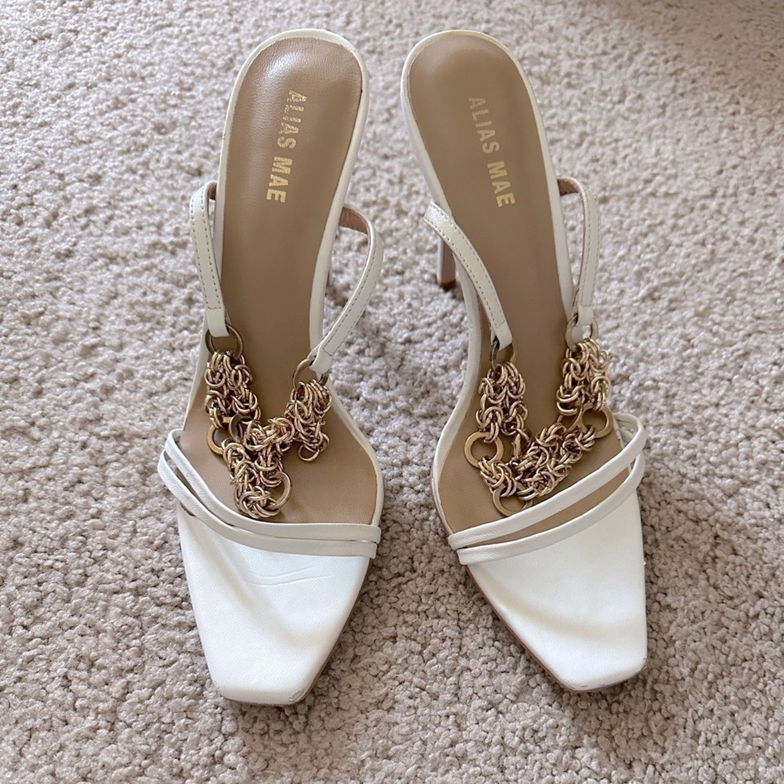 Other ALIAS MAE Revolve Ankle Strap Heel in Ivory Sz. 37 EU / 7 US Size US 6 / IT 36 - 6 Thumbnail