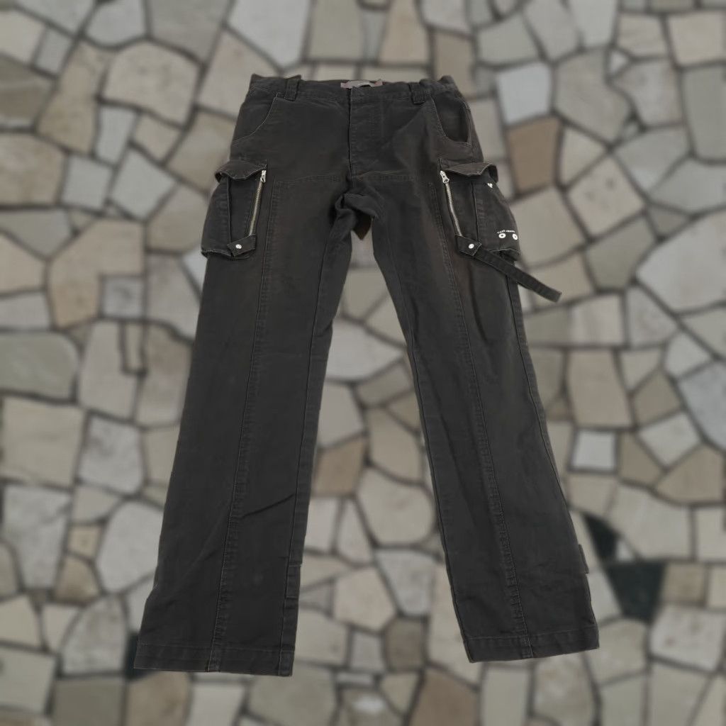 Vintage C2H4 Pants Mens 32 Slim Cargo Techwear Button Fly Black 2017 Punk Gothic Tapered Utility Pockets Cam Canvas Size US 32 / EU 48 - 1 Thumbnail