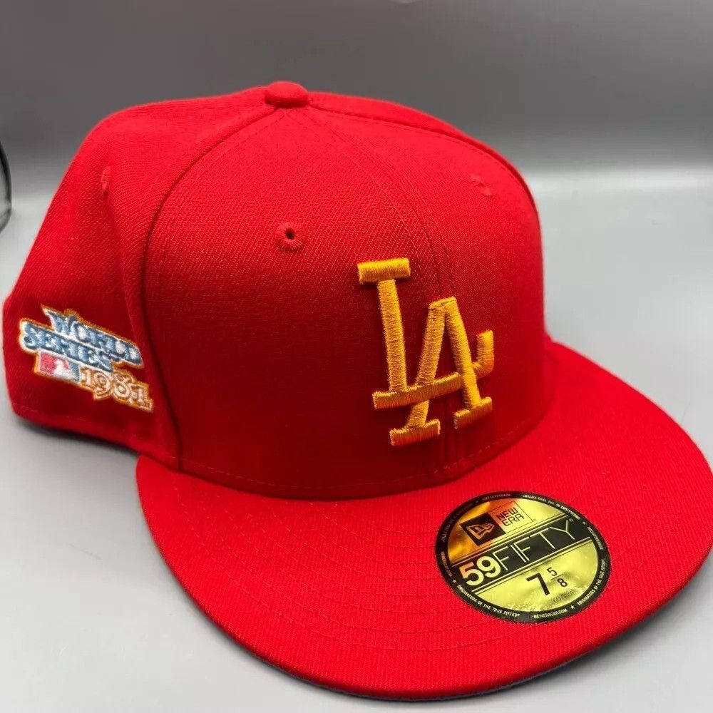 New Era Los Angeles LA Dodgers Hat Men 7 5/8 59Fifty New Era Fitted Size ONE SIZE - 1 Thumbnail
