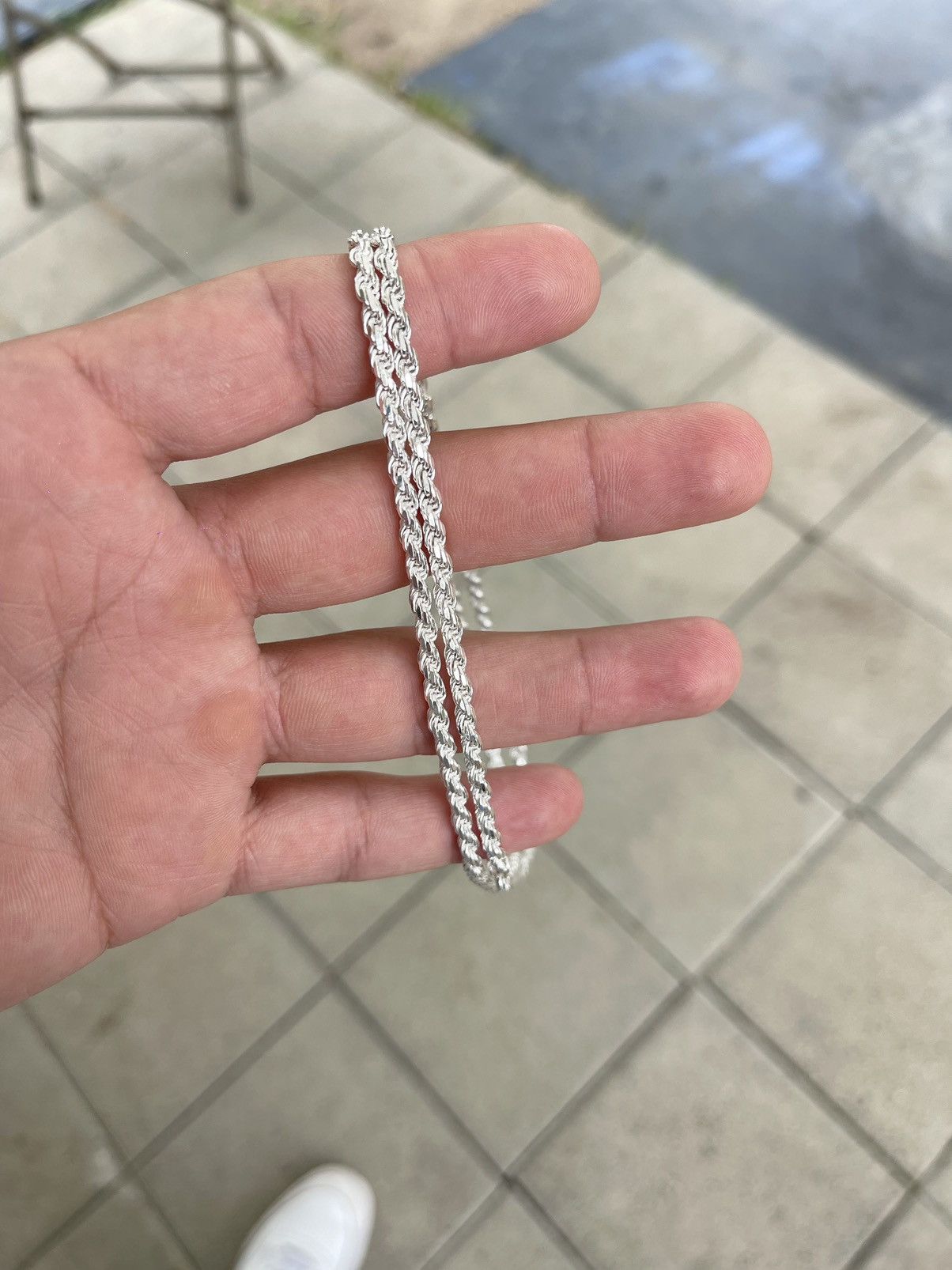 Sterling Silver Silver rope link chain 26” Size ONE SIZE - 4 Thumbnail