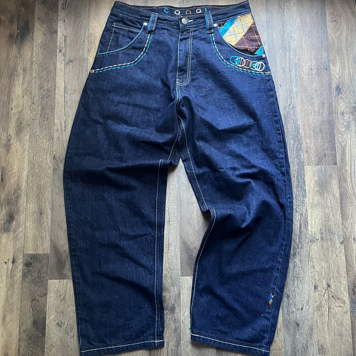 Coogi CRAZY Y2K Coogi Embroidered Denim Jnco Affliction Styl 40x34 ...