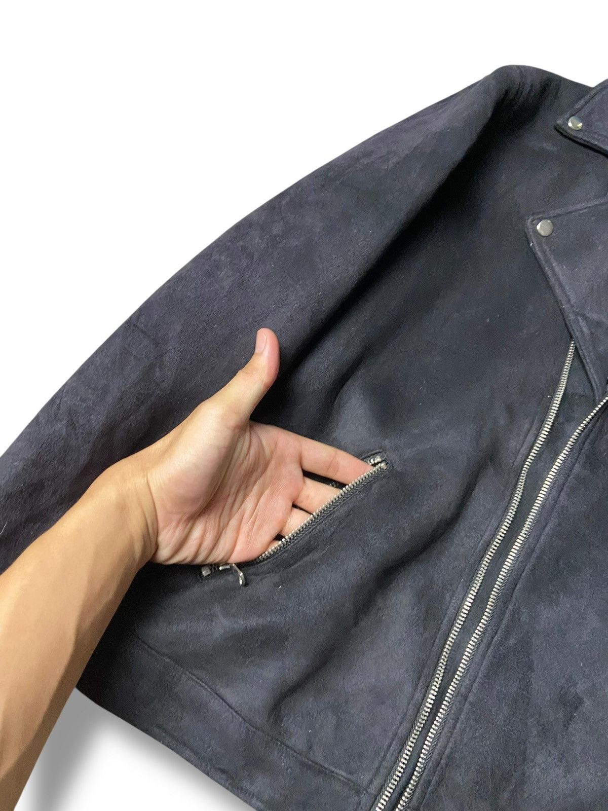 Japanese Brand DIVINER RECKLESS LIFE PUNK LEATHER SUEDE JACKET (139) Size US XXS / EU 40 - 4 Thumbnail