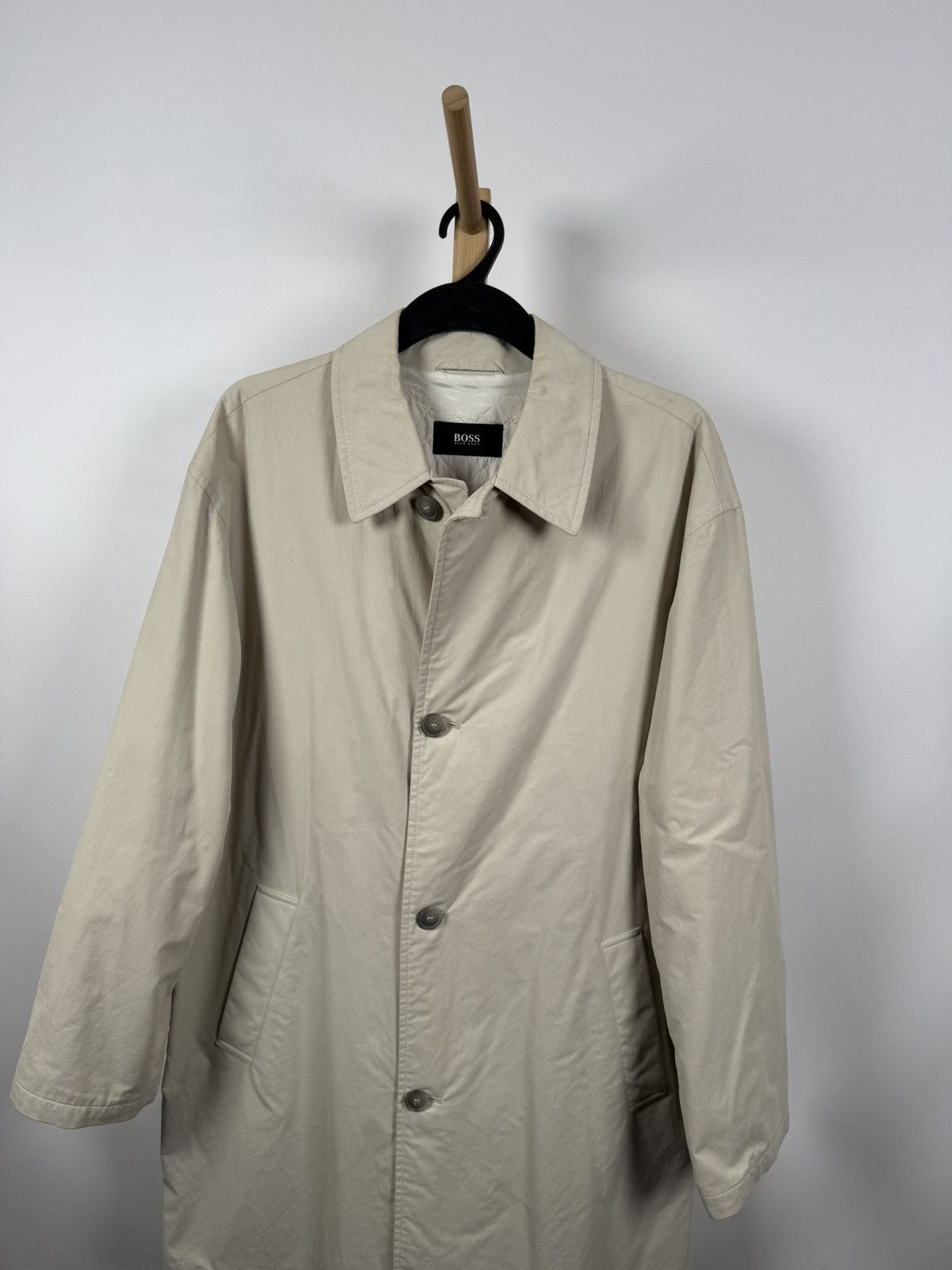 Designer × Hugo Boss × Vintage Vintage Hugo Boss Trench Coat 54 Size US L / EU 52-54 / 3 - 3 Thumbnail