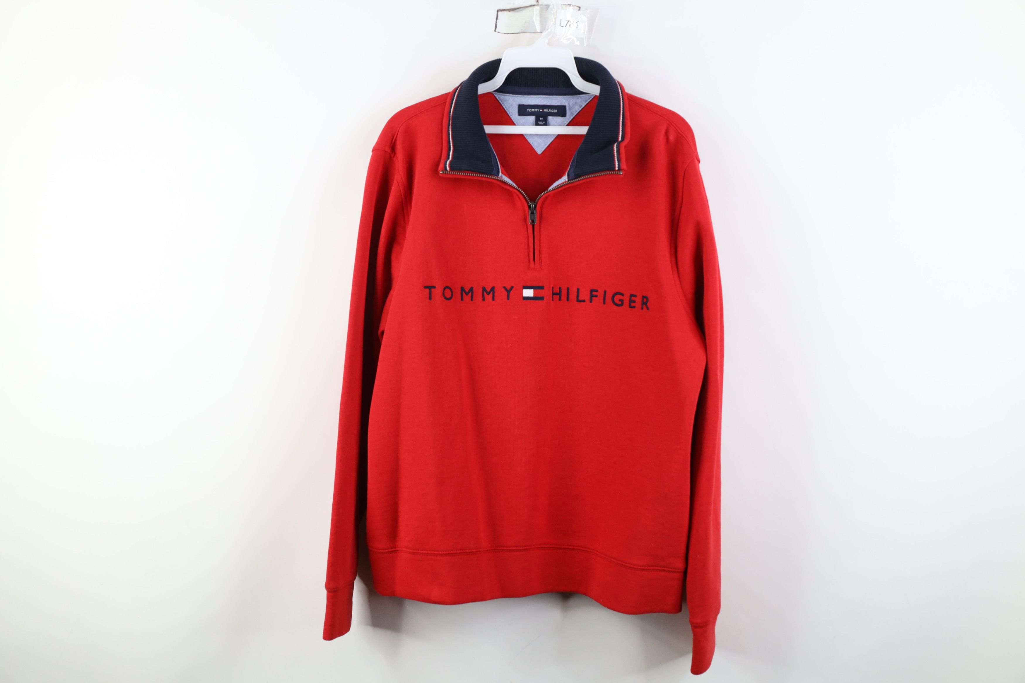 Tommy Hilfiger Vintage Y2K Tommy Hilfiger 1/4 Half Zip Pullover Sweatshirt Size US M / EU 48-50 / 2 - 1 Thumbnail
