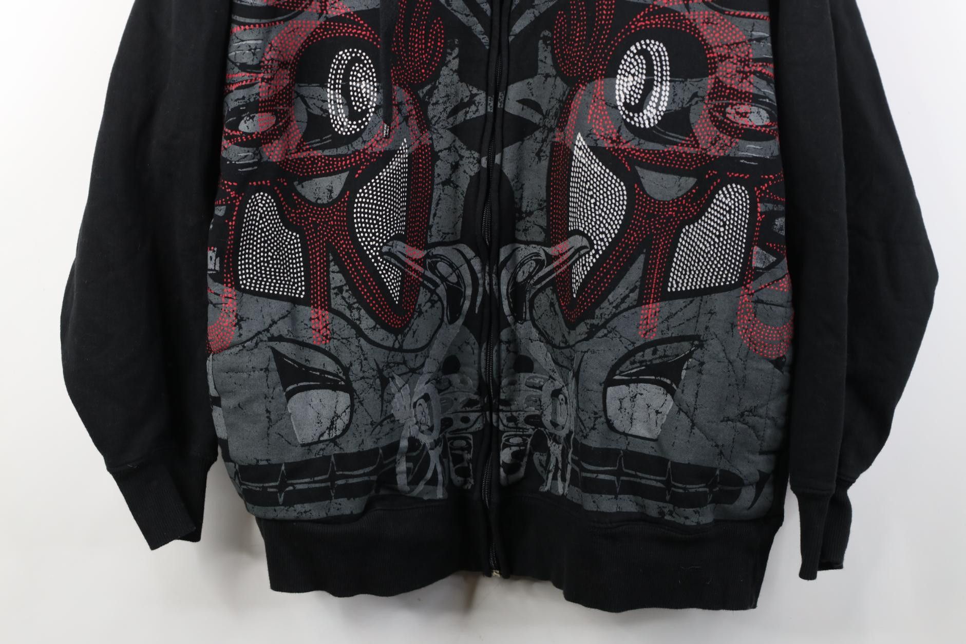 Vintage Vintage 90s Y2K Mecca Hip Hop Tribal Hoodie Sweatshirt Size US XL / EU 56 / 4 - 3 Thumbnail