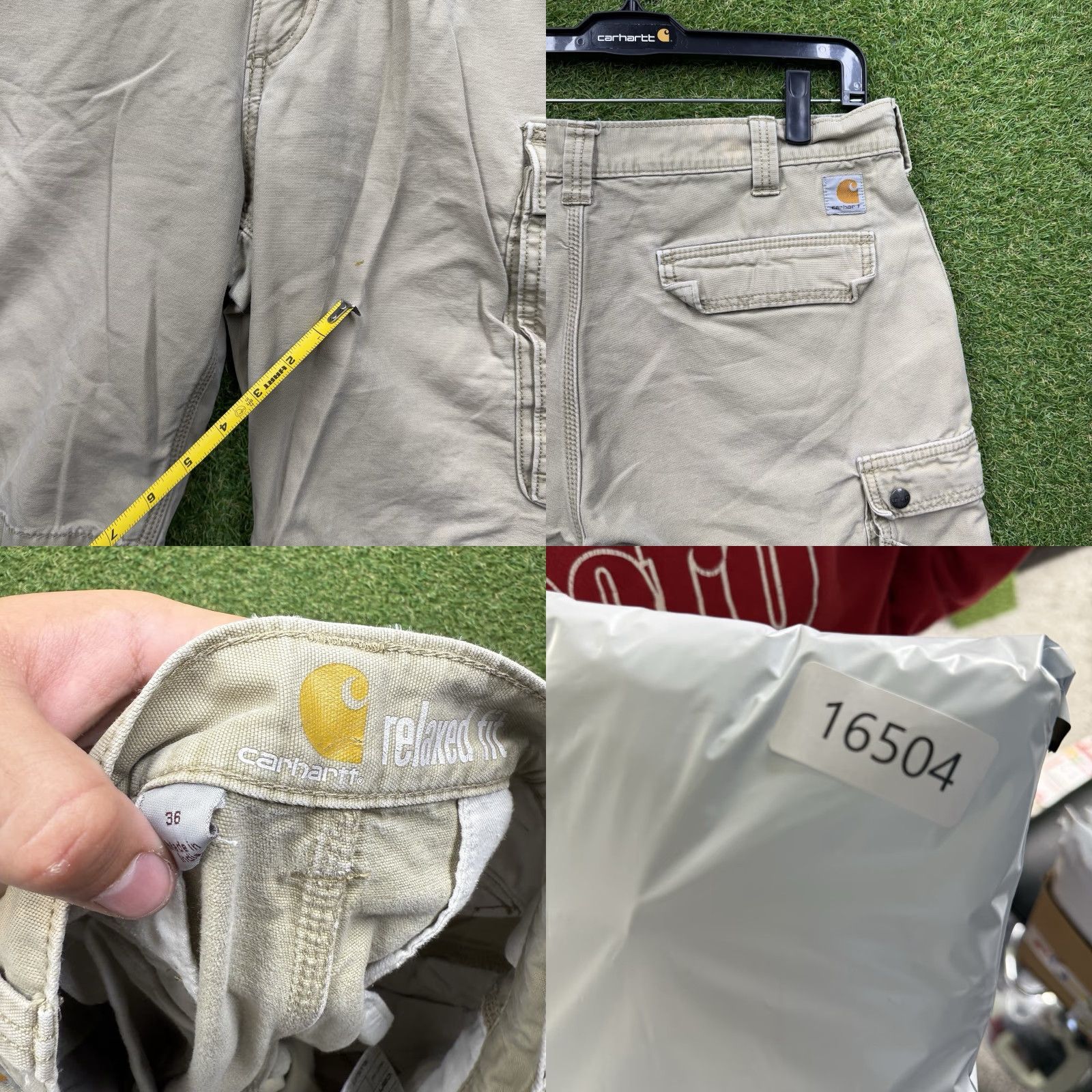 Carhartt VINTAGE Carhartt Men's Cargo Shorts 36 Relaxed Fit Canvas Outdoor Workwear Beige Summer Casual Size US 36 / EU 52 - 8 Thumbnail