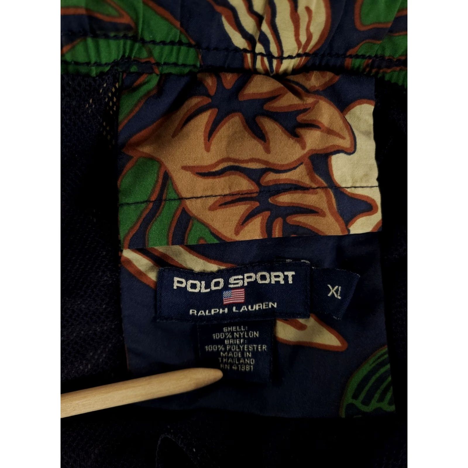 Vintage Polo Sport Swim Trunks Hawaiian Hula Girl Blue Green Lined Mens XL (37 Actual) Size US XL / EU 56 / 4 - 4 Thumbnail