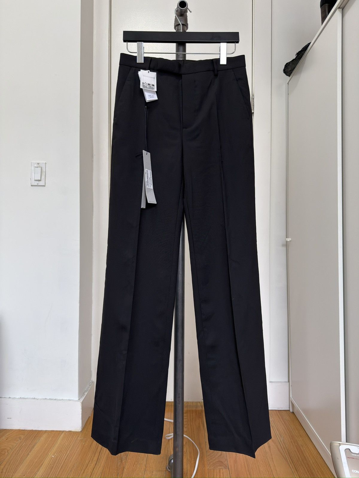 Rick Owens SS25 HOLLYWOOD Black Wool Dietrich Trousers Size US 28 / EU 44 - 1 Thumbnail