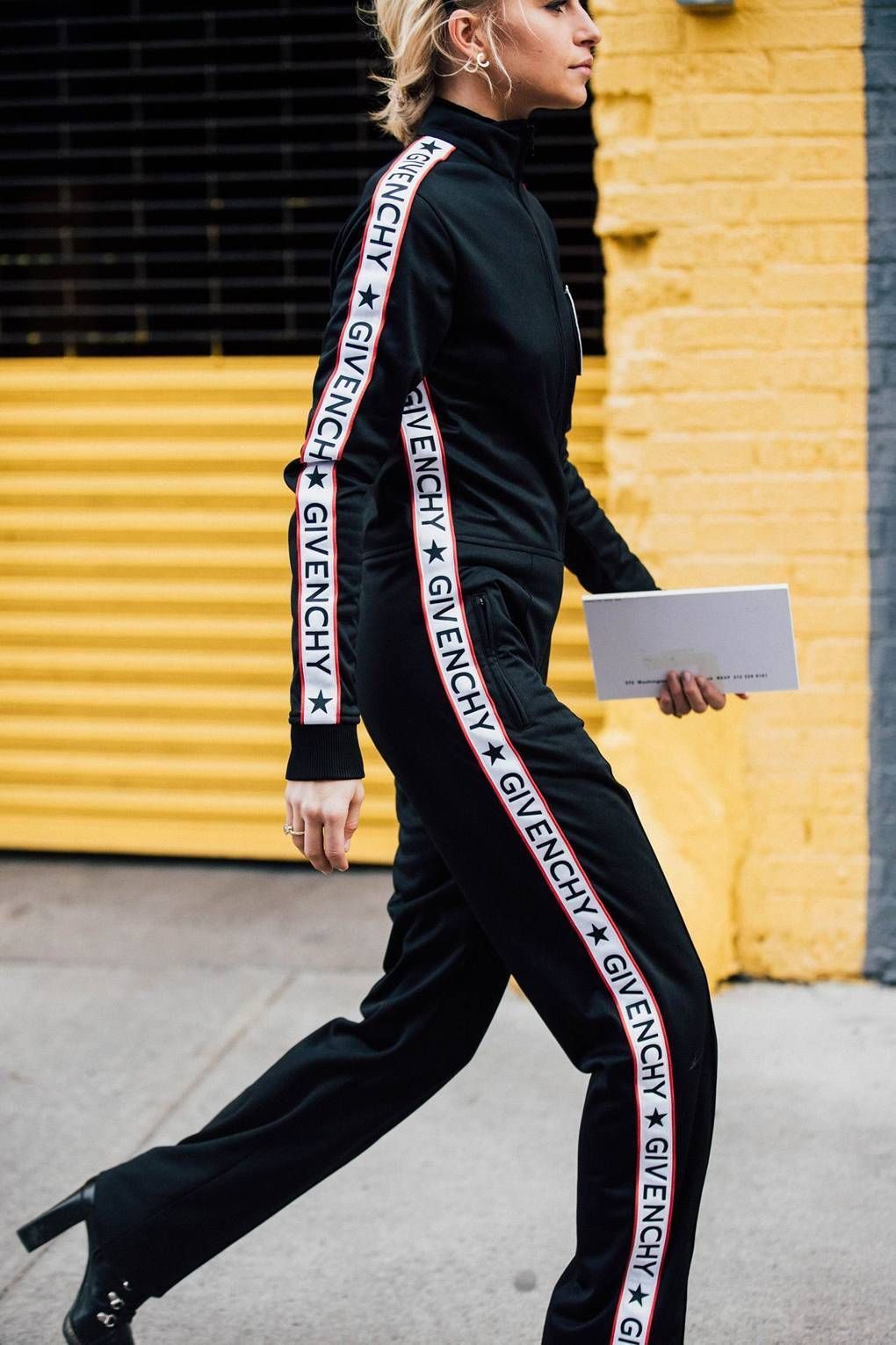 Givenchy Black Logo Stripe Zipped Jumpsuit Size XS / US 0-2 / IT 36-38 - 2 Thumbnail