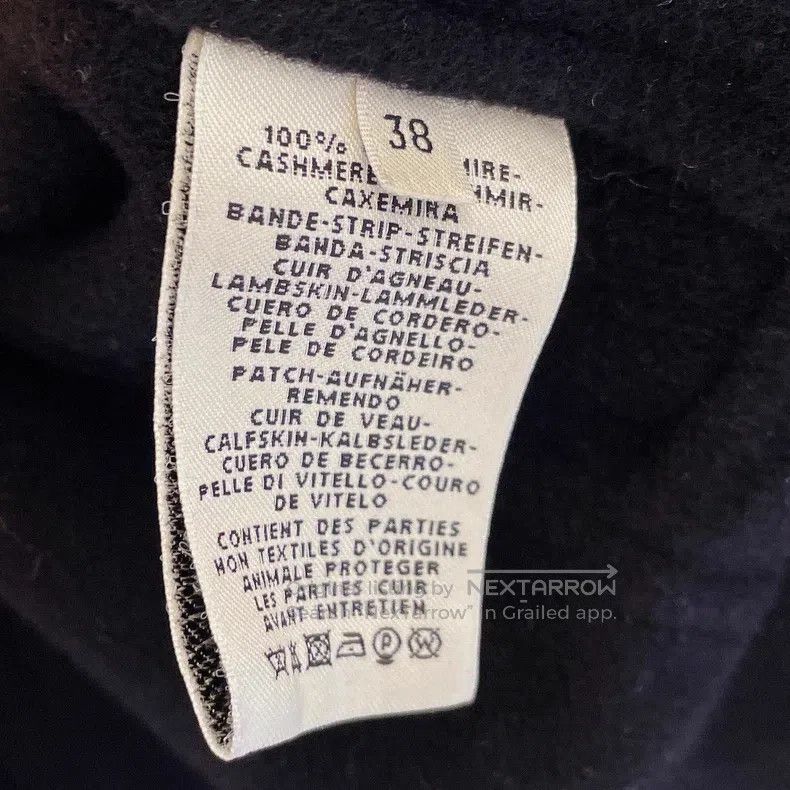 Hermes Hermes Black Leather Trimmed Cashmere Coat, 100% Cashmere Size XS / US 0-2 / IT 36-38 - 6 Thumbnail