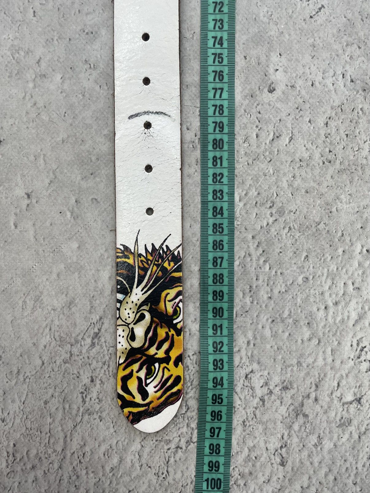 Ed Hardy Rare leather avant garde multi print belt y2k Size ONE SIZE - 11 Thumbnail
