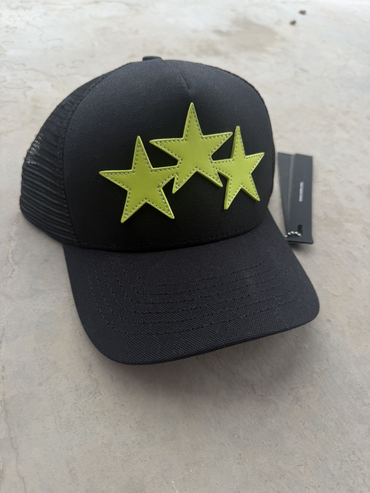 Amiri AMIRI Triple Star Trucker Hat Black / Green Brand New Size ONE SIZE - 1 Thumbnail