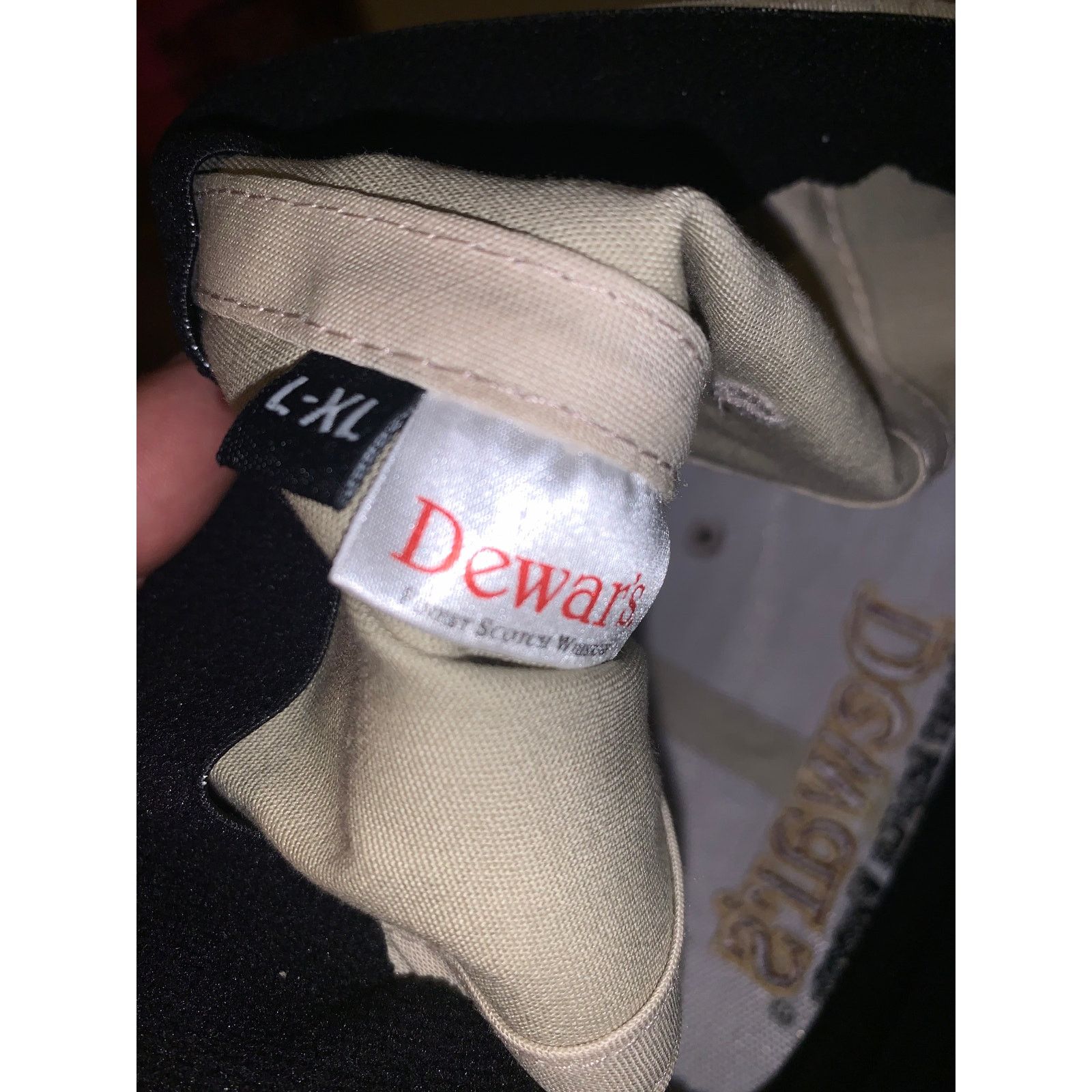 Other Dewar’s Scotch Whiskey Hat Tan Flex Fit L XL Flannel Brim Size ONE SIZE - 8 Thumbnail