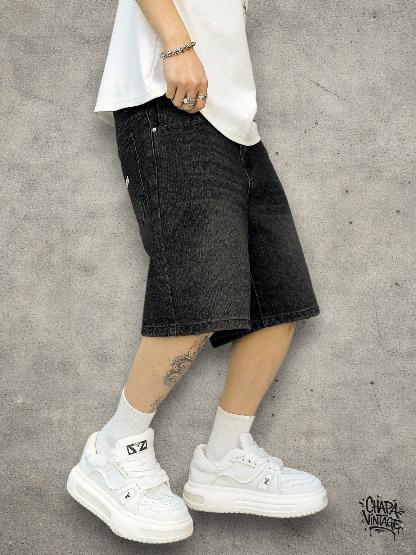 Vintage Jeans dark shorts Size US 32 / EU 48 - 3 Thumbnail