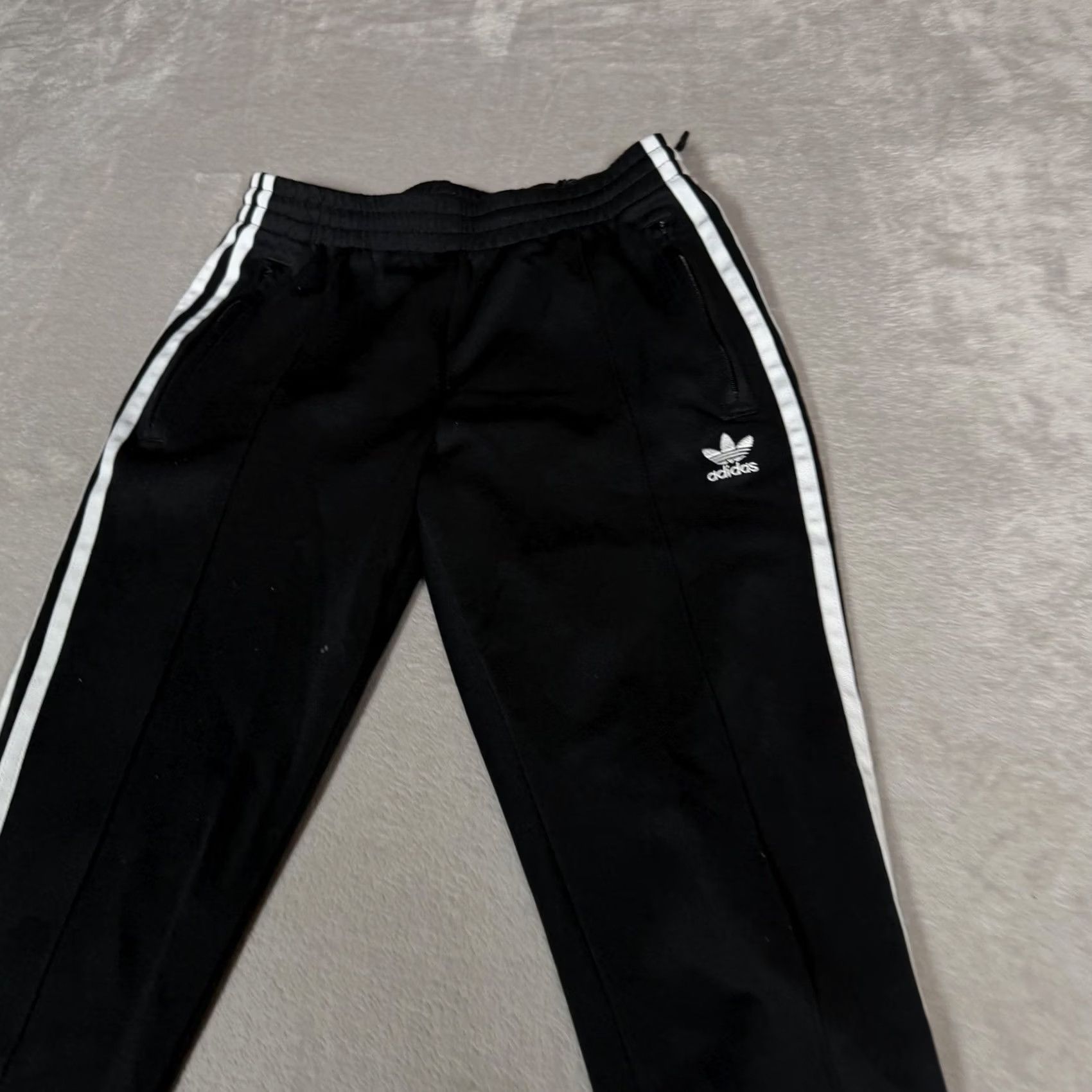 Adidas Adidas Womens Extra Small Black Track Pants Striped Ankle Zip Size 26" / US 2 / IT 38 - 3 Thumbnail