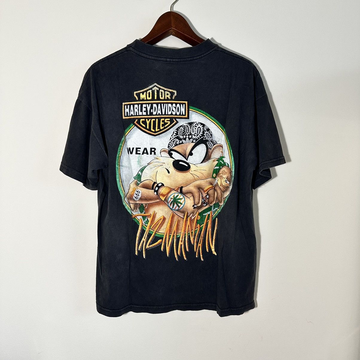 Harley Davidson × Vintage Taz Harley Davidson 420 T-Shirt L Size US L / EU 52-54 / 3 - 4 Thumbnail