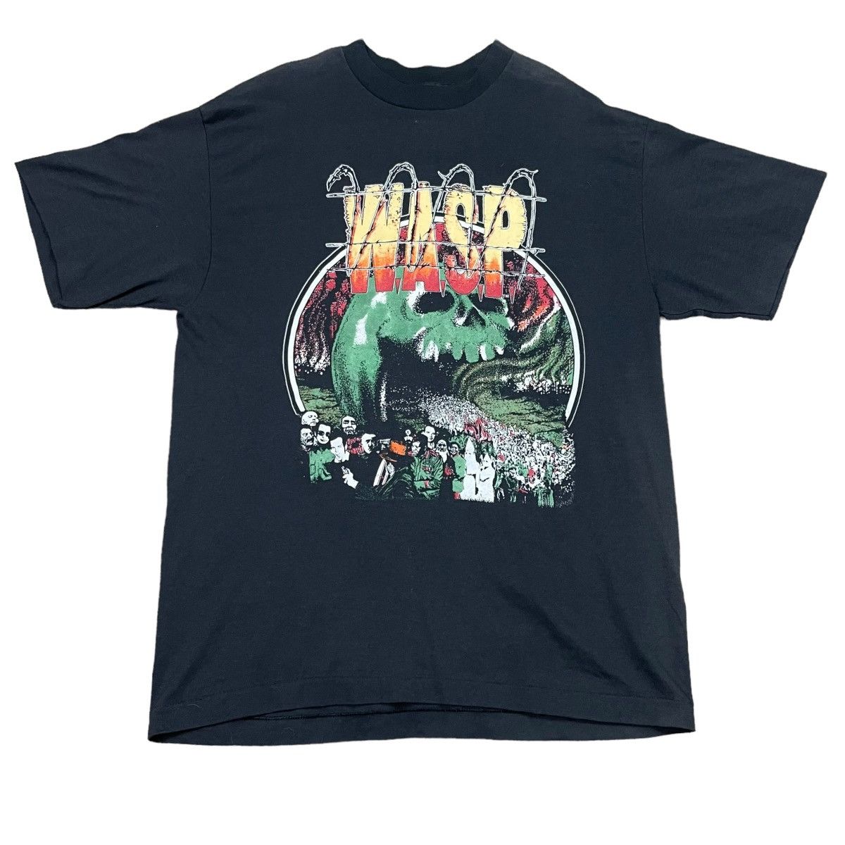 Band Tees × Vintage Vintage WASP Metal Rock Band Black Tour Shirt Adult Large Size US L / EU 52-54 / 3 - 1 Thumbnail