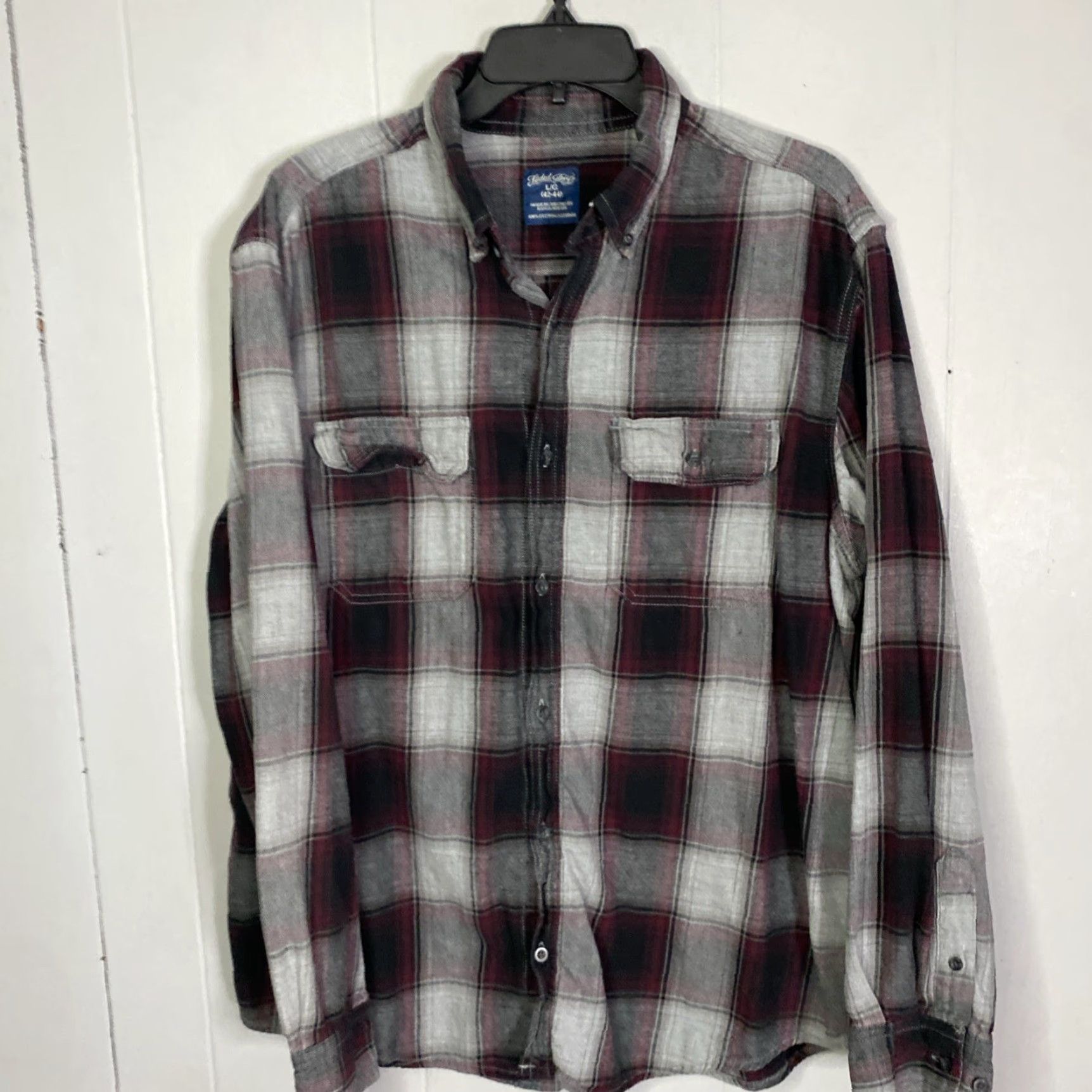 Faded Glory Faded Glory Flannel Shirt Mens L Regular Long Sleeve Multicolor Button-Up 42-44 Size US L / EU 52-54 / 3 - 7 Thumbnail