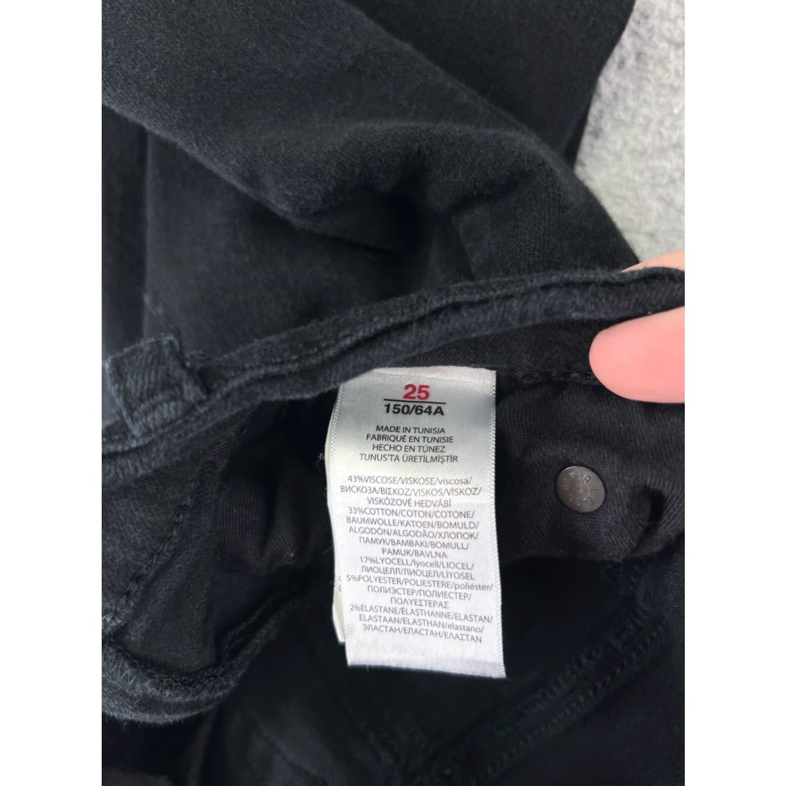 Dickies Polo Ralph Lauren Jeans Womens 24X30 Denim Black Skinny Low Rise Cotton 5-Pocket Dickies City Preppy 90s Mens Girls Size 26" / US 2 / IT 38 - 7 Thumbnail