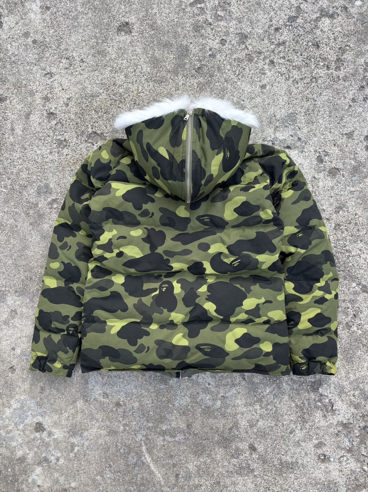 Bape Bape 1st camo down jacket with fawx fur hood Size US XS / EU 42 / 0 - 4 Thumbnail