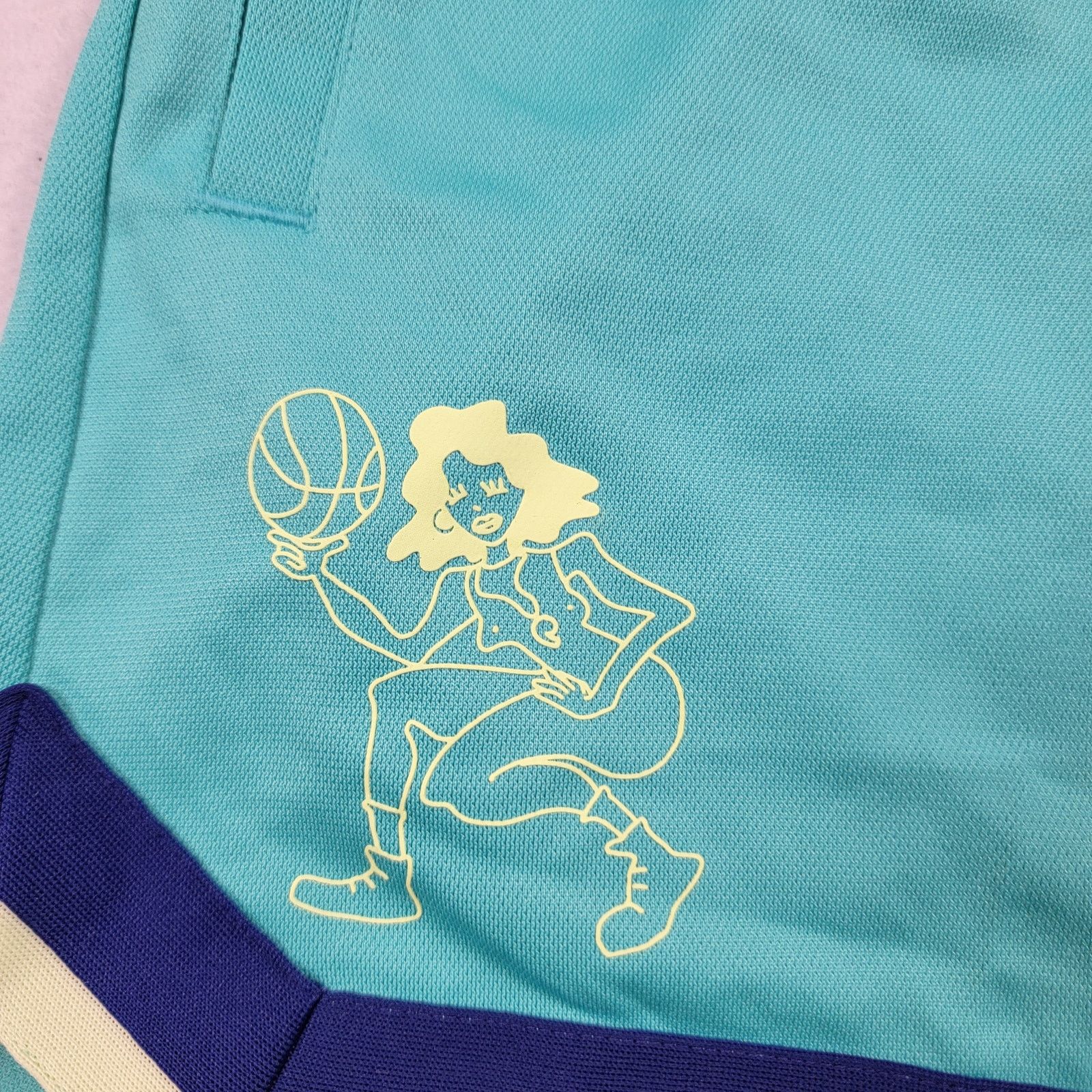 Adidas Adidas Women's Teal Hoop York City Shorts - Size M (830) Size 30" / US 8 / IT 44 - 4 Thumbnail